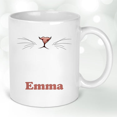 Custom Cat Lover's Mug - Bespoke Whisker Design - Birthday & Christmas Gift - DENMARY